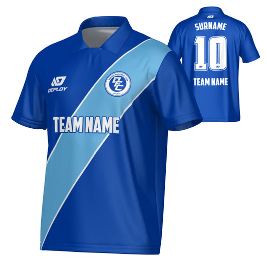 Sash Collared Jersey - Royal Blue & Sky Blue