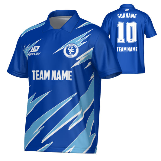 Sharp Collared Jersey - Royal Blue & Sky Blue