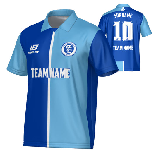 Split Collared Jersey - Royal Blue & Sky Blue