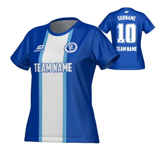 Stripe Womens Jersey - Royal Blue & Sky Blue