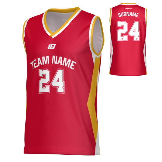 Arrow Basketball Jersey - Red & Yellow