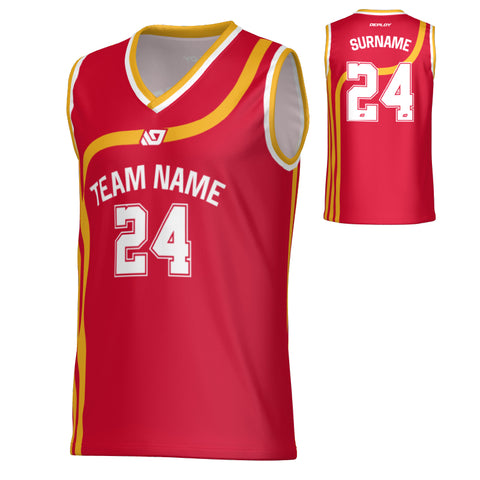 Halo Basketball Jersey - Red & Yellow