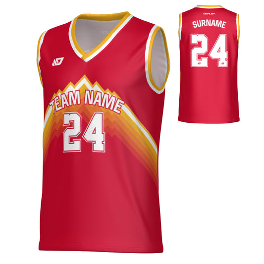 Horizon Basketball Jersey - Red & Yellow