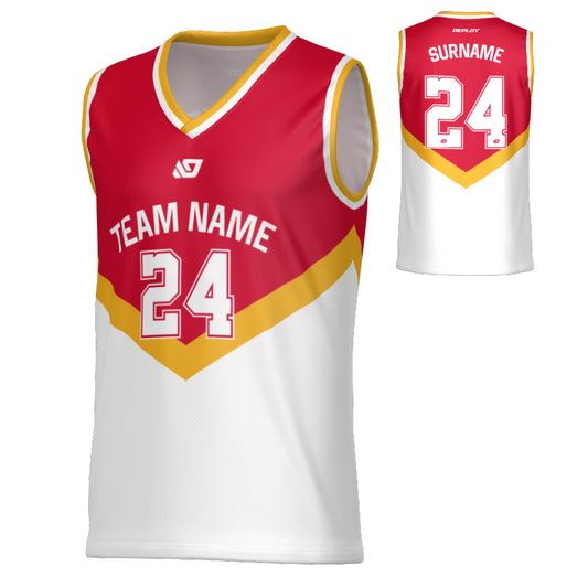 Peak Basketball Jersey - Red & Yellow