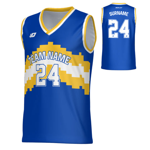 Altitude Basketball Jersey - Royal Blue & Yellow