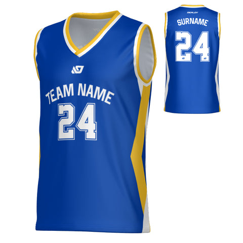 Arrow Basketball Jersey - Royal Blue & Yellow