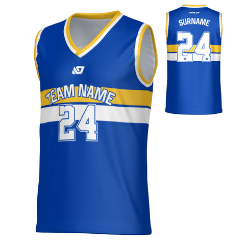 Champion Basketball Jersey - Royal Blue & Yellow