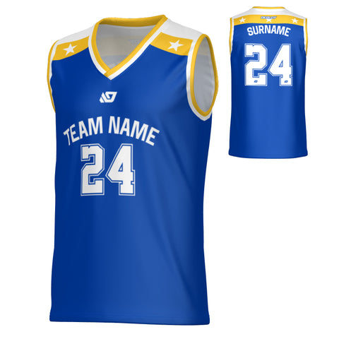 Core Basketball Jersey - Royal Blue & Yellow