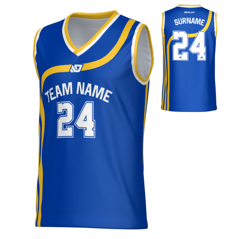 Halo Basketball Jersey - Royal Blue & Yellow