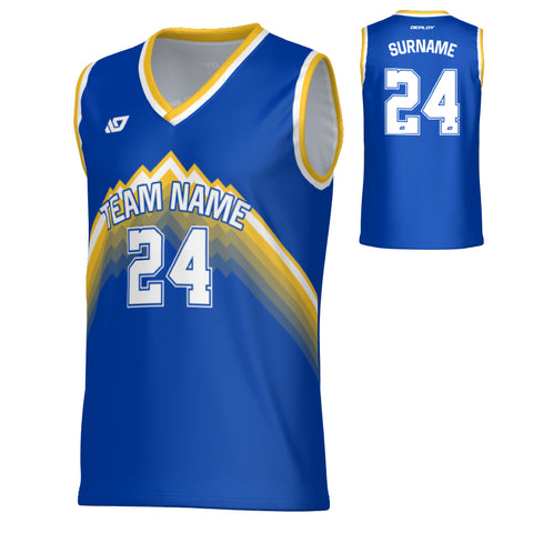 Horizon Basketball Jersey - Royal Blue & Yellow