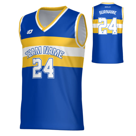 Legacy Basketball Jersey - Royal Blue & Yellow