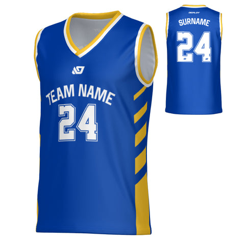Sprint Basketball Jersey - Royal Blue & Yellow