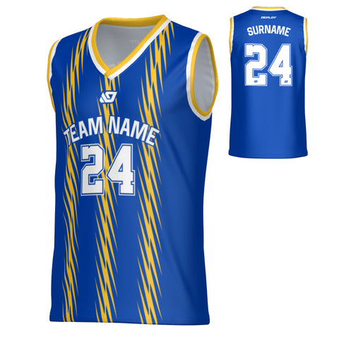 Torrent Basketball Jersey - Royal Blue & Yellow