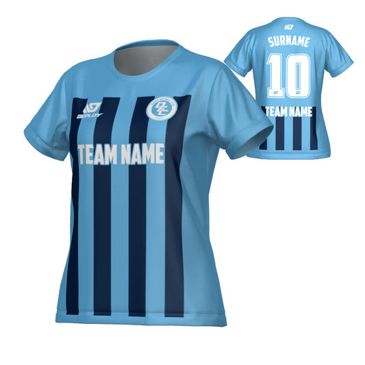 Bars Womens Jersey - Sky Blue & Navy