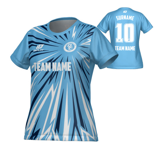 Burst Womens Jersey - Sky Blue & Navy