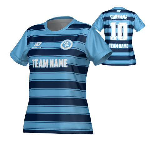 Celtic Womens Jersey - Sky Blue & Navy