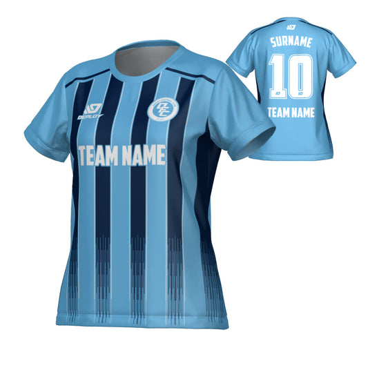 Classic Womens Jersey - Sky Blue & Navy