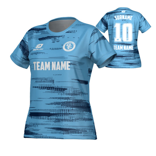 Distort Womens Jersey - Sky Blue & Navy