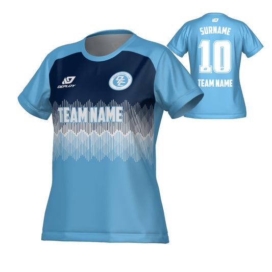 Echo Womens Jersey - Sky Blue & Navy