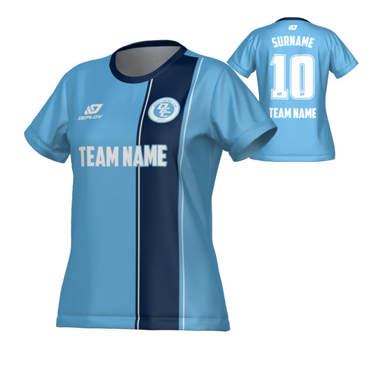 Edge Womens Jersey - Sky Blue & Navy