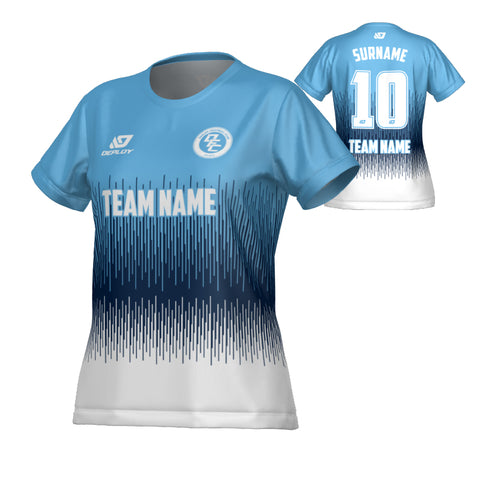 Fade Womens Jersey - Sky Blue & Navy