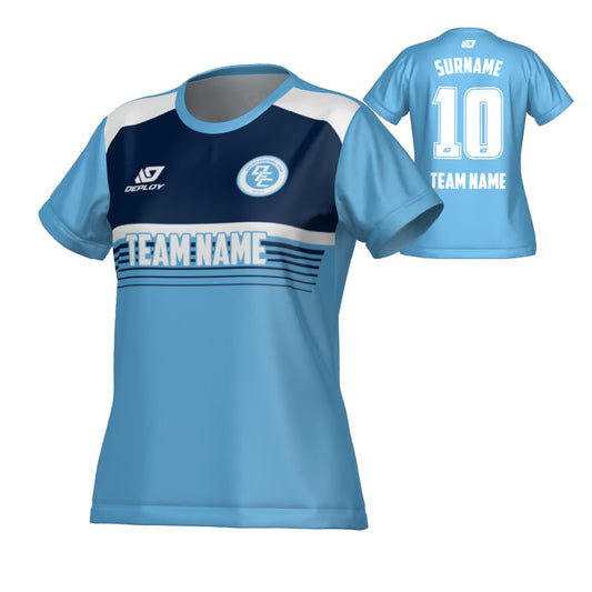 Horizon Womens Jersey - Sky Blue & Navy