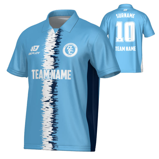Rift Collared Jersey - Sky Blue & Navy