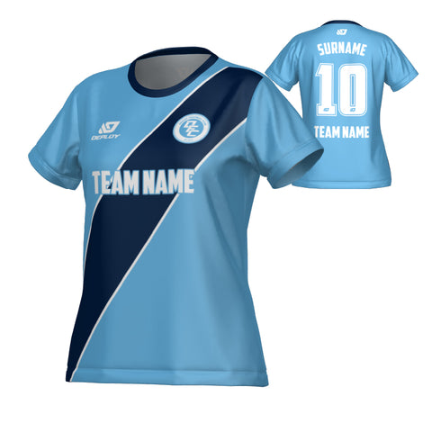 Sash Womens Jersey - Sky Blue & Navy