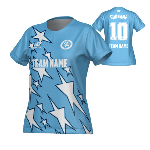 Stars Womens Jersey - Sky Blue & Navy