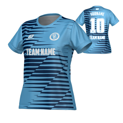 Static Womens Jersey - Sky Blue & Navy