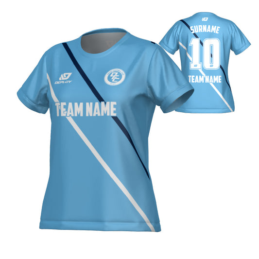 Tracks Womens Jersey - Sky Blue & Navy