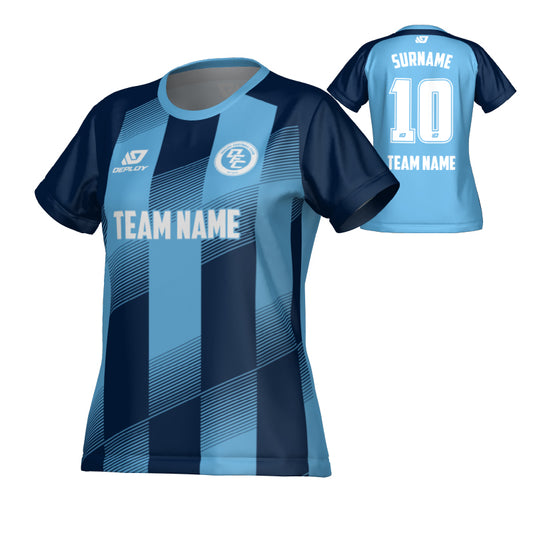Vector Womens Jersey - Sky Blue & Navy