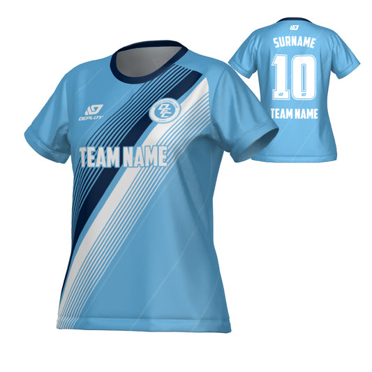 Velocity Womens Jersey - Sky Blue & Navy