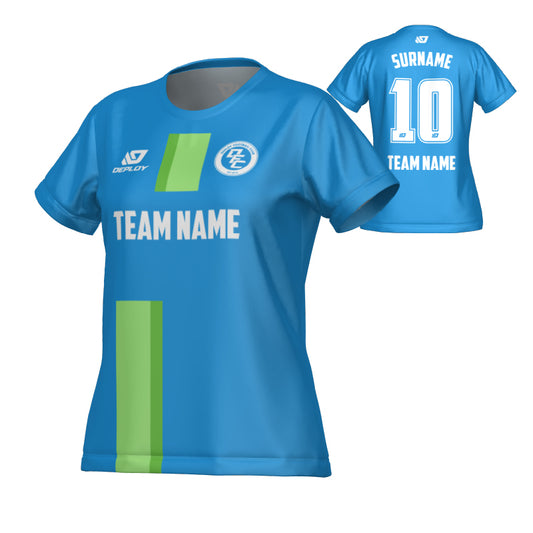 Block Womens Jersey - Blue & Neon Green