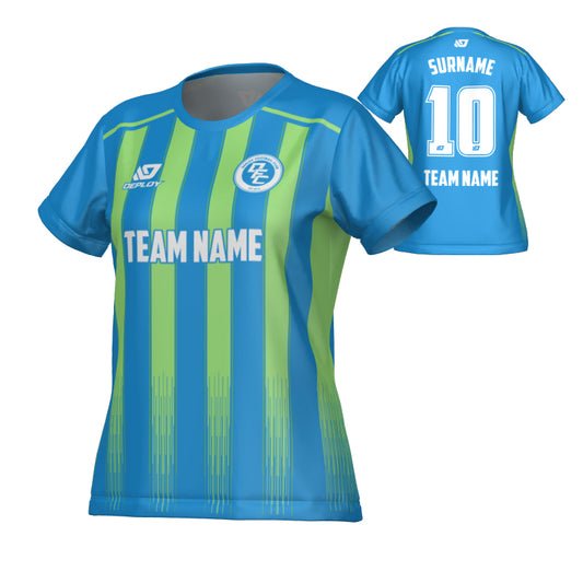 Classic Womens Jersey - Blue & Neon Green