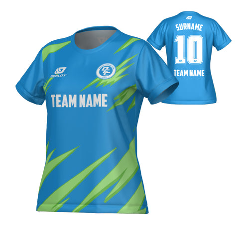 Sharp Womens Jersey - Blue & Neon Green
