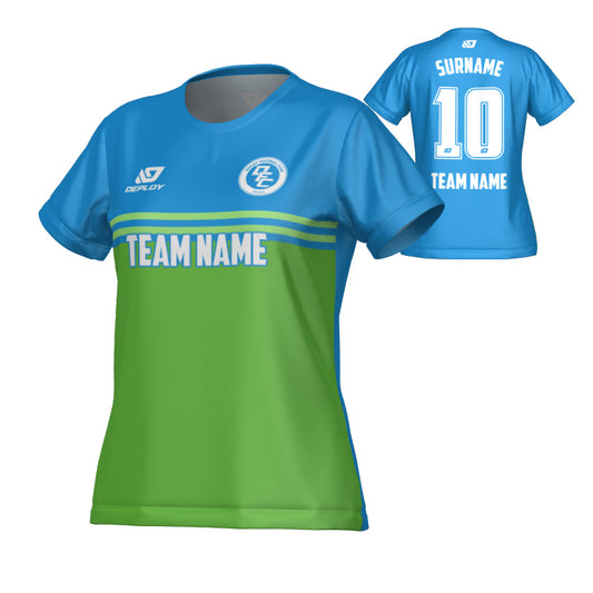 Summit Womens Jersey - Blue & Neon Green