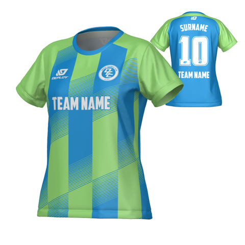 Vector Womens Jersey - Blue & Neon Green