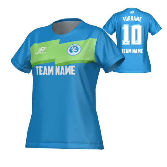 Zag Womens Jersey - Blue & Neon Green