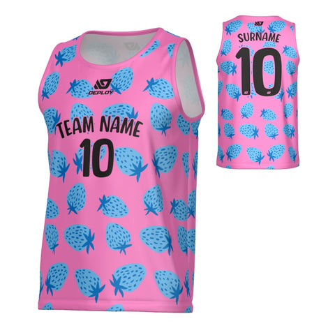 Strawberry Sports Singlet - Pink