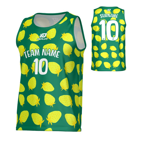 Strawberry Sports Singlet - Green