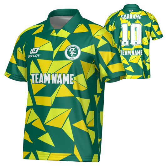 Shards Collared Jersey - Green