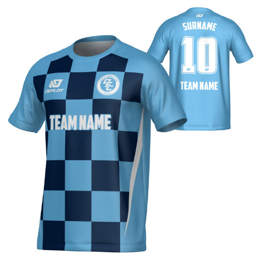 Checkers Jersey - Sky Blue & Navy