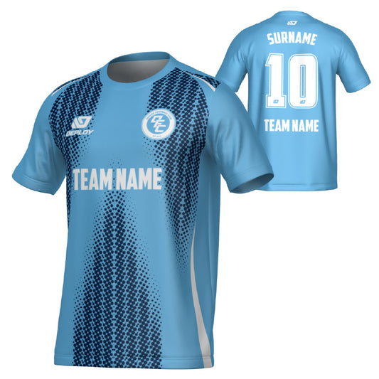 Half Tone Jersey - Sky Blue & Navy