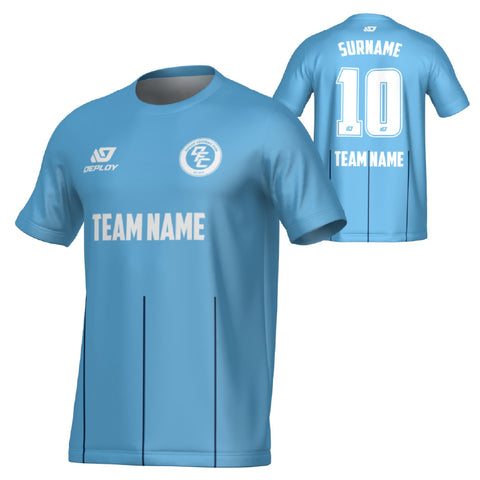 Linear Jersey - Sky Blue & Navy
