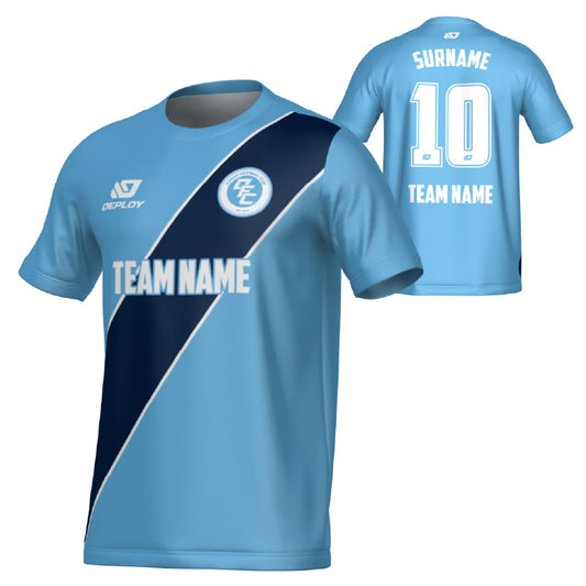 Sash Jersey - Sky Blue & Navy