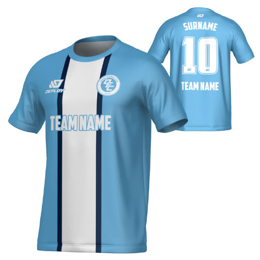 Stripe Jersey - Sky Blue & Navy