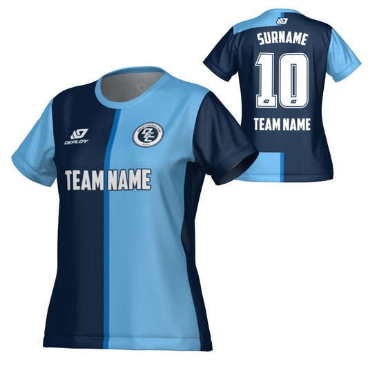 Split Womens Jersey - Navy & Sky Blue