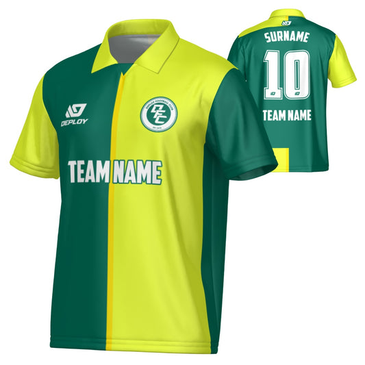 Split Collared Jersey - Green