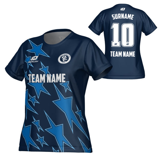 Stars Womens Jersey - Navy & Sky Blue